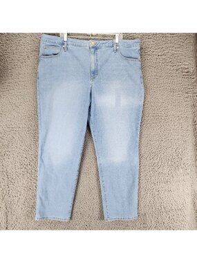 Terra & Sky Jeans Womens 20W Blue Stretch Denim Straight *Read*